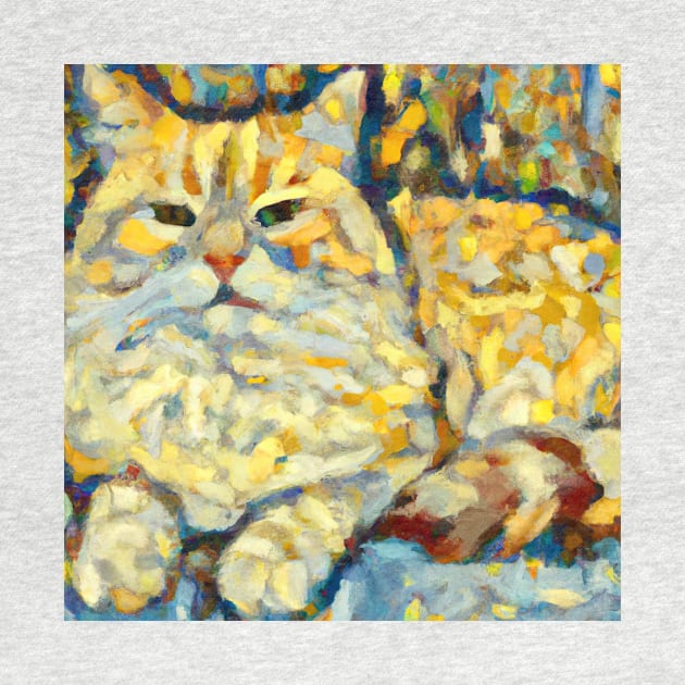 Painting of a Cat in the Style of Van Gogh by Star Scrunch